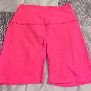 Beyond Yoga neon pink shorts